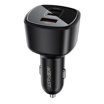 Ładowarka samochodowa Acefast B18 200W - 2x USB-C, USB-A - czarna