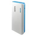 Powerbank Dual USB Adata PT100 10000mAh - Biały / Niebieski