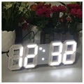 Regulowany Cyfrowy Zegar Elektryczny 3D LED - Biały