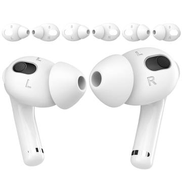 AirPods 3 Nakładki Silikonowe - 3 Pary - Jasny Fiolet / Fiolet / Róż