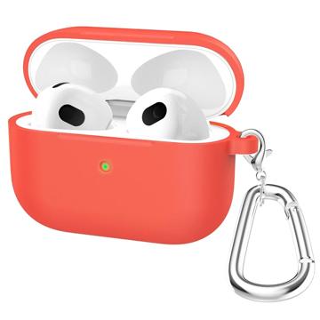 AirPods 3 Silikonowe Etui z Brelokiem A060 - Czerwień