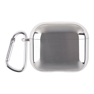 AirPods 4 galwanizowane plastikowe etui - srebrne