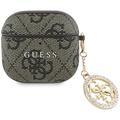 AirPods 4 Guess 4G Strass Charm Etui - brązowy
