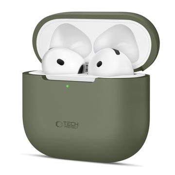 AirPods 4 Tech-Protect Silikonowe etui - Oliwkowo-zielony
