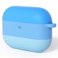 AirPods Pro 3 Gradient Shockproof Silicone Case z karabińczykiem - niebieski