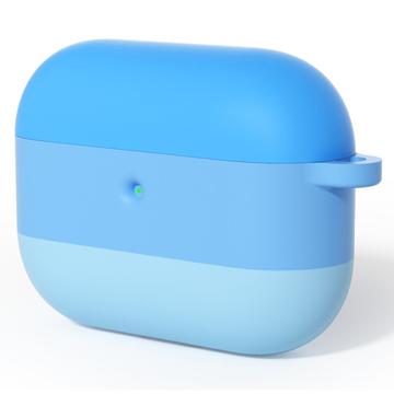 AirPods Pro 3 Gradient Shockproof Silicone Case z karabińczykiem - niebieski