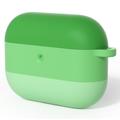 AirPods Pro 3 Gradient Shockproof Silicone Case z karabińczykiem - Zielony