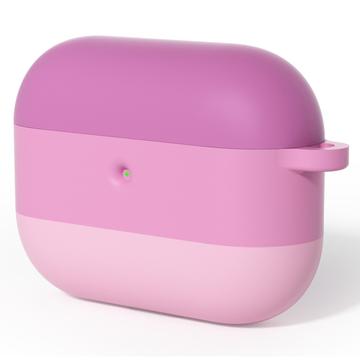 AirPods Pro 3 Gradient Shockproof Silicone Case z karabińczykiem - różowy