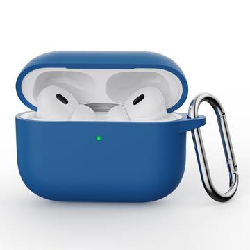 AirPods Pro 3 Silikonowe Etui z Karabińczykiem - Ciemnoniebieski