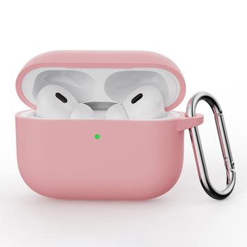 AirPods Pro 3 Silikonowe Etui z Karabińczykiem - Róż