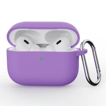 AirPods Pro 3 Silikonowe Etui z Karabińczykiem - Fiolet