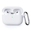 AirPods Pro 3 Silikonowe Etui z Karabińczykiem - Biel
