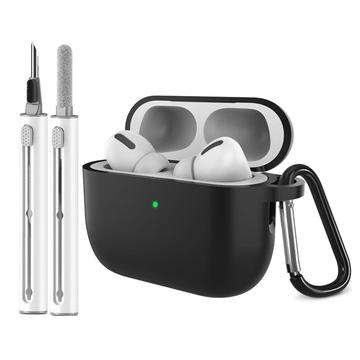 Silikonowe etui AirPods Pro 3 z karabińczykiem i długopisem czyszczącym