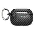 Etui z TPU z Karabińczykiem do AirPods Pro 3 - Włókno Węglowe - Czarne