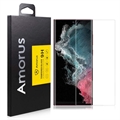 Samsung Galaxy S22 Ultra 5G Amorus 3D Curved Full Size UV Zabezpieczenie Ekranu Ze Szkła Hartowanego
