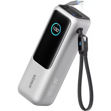 Anker 25000mAh Power Bank 165W z 2 zintegrowanymi kablami USB-C - srebrny