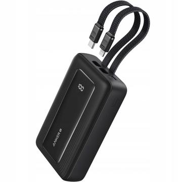 Power Bank Anker PowerCore 10000mAh ze zintegrowanymi kablami USB-C i Lightning - 30W - Czarny