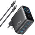 Ładowarka biurkowa Anker Zolo 140W GaN z kablem USB-C - czarna