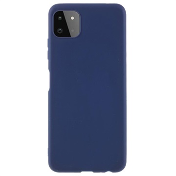 Samsung Galaxy A22 5G, Galaxy F42 5G Matowy Pokrowiec TPU Anti-Fingerprint - Ciemnoniebieski