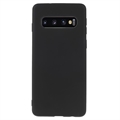 Samsung Galaxy S10+ Matowy Pokrowiec TPU Anti-Fingerprint - Czarne