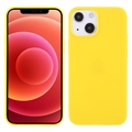 iPhone 13 Mini Matowy Pokrowiec TPU Anti-Fingerprint - Żółty