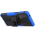 Motorola Edge 20 Pro Antypoślizgowe Hybrydowe Etui - Błękit / Czerń