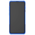 Samsung Galaxy S10 Hybrydowe Etui Antypoślizgowe z Podpórką - Błękit / Czerń