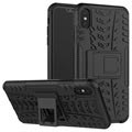 iPhone XS Max - Antypoślizgowy Hybrydowy Pokrowiec - Czerń
