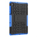 Przeciwpoślizgowe Hybrydowe Etui z Podpórką do Lenovo Tab K10 - Czerń / Błękit