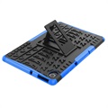 Przeciwpoślizgowe Hybrydowe Etui z Podpórką do Lenovo Tab K10 - Czerń / Błękit