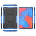 Przeciwpoślizgowe Hybrydowe Etui z Podpórką do Lenovo Tab K10 - Czerń / Błękit