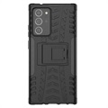 Samsung Galaxy Note20 Ultra Antypoślizgowe Hybrydowe Etui z Podpórką - Czarne