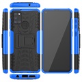 Samsung Galaxy A21s - Antypoślizgowy Hybrydowy Pokrowiec - Błękit / Czerń
