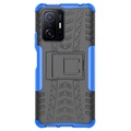 Xiaomi 11T/11T Pro Antypoślizgowy Hybrydowy Pokrowiec - Błękit / Czerń