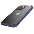 Pokrowiec Anti-Shock Hybrid iPhone 14 Pro Max - Włókno Węglowe - Błękit