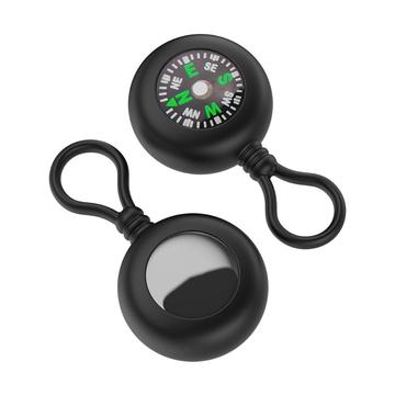 Silikonowe etui Apple AirTag 1/2 z kompasem - czarne