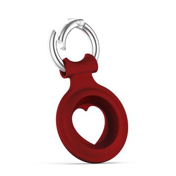 Silikonowe etui Apple AirTag Heart Design - czerwone