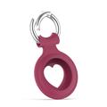 Silikonowe etui Apple AirTag Heart Design - czerwone wino