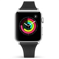 Apple Watch 7/SE/6/5/4/3/2/1 Skórzany Pasek Premium - 45mm/44mm/42mm - Czerń