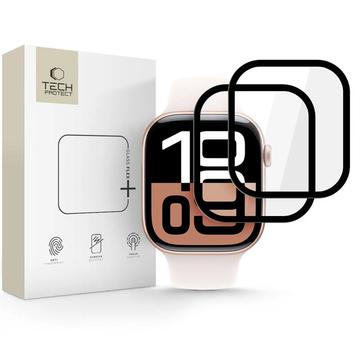 Apple Watch Series 10 Tech-Protect Glass Flex+ Hybrydowy ochraniacz ekranu - 42mm - 2 szt. - Czarna Krawędź