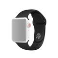 Miękki Silikonowy Pasek do Apple Watch Series SE (2023)/10/9/8/SE (2022)/7/SE/6/5/4/3/2/1 - 41mm/40mm/38mm - Czarny