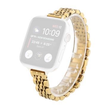 Apple Watch Series 10/9/8/SE (2022)/7/SE/6/5/4/3/2/1 Elegancki pasek ze stali nierdzewnej - 42mm/41 mm/40 mm/38 mm - złoty