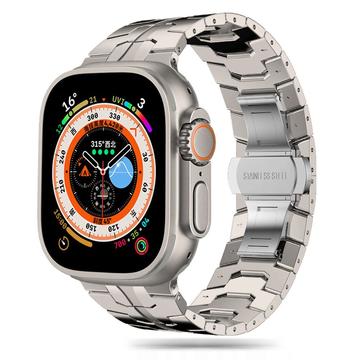 Apple Watch Series Ultra 2/Ultra/10/9/8/SE (2022)/7/SE/6/5/4/3/2/1 Pasek Tech-Protect ze stali nierdzewnej - 49 mm/46mm/45 mm/44 mm/42 mm - tytanowy