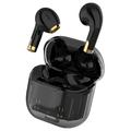 Bezprzewodowe słuchawki Bluetooth Apro 11 Stereo Sound Low Delay Sportowy zestaw słuchawkowy z etui ładującym 300 mAh - Czarny