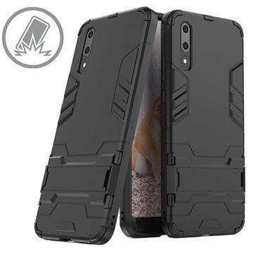 Huawei P20 Etui Armor Hybrid ze Stojakiem - Czarne