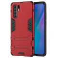 Etui Hybrydowe z Podpórką Serii Armor do Huawei P30 Pro - Czerwień