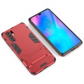 Etui Hybrydowe z Podpórką Serii Armor do Huawei P30 Pro - Czerwień