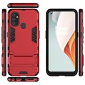 OnePlus Nord N100 Hybrydowe Etui Armor Series z Podpórką - Czerwień