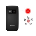 Artfone C10 Telefon z Klapką dla Seniora - Dual SIM, SOS - Czerń