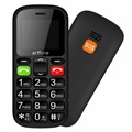 Artfone CS181 Telefon dla Seniora - Dual SIM, SOS – Czarny